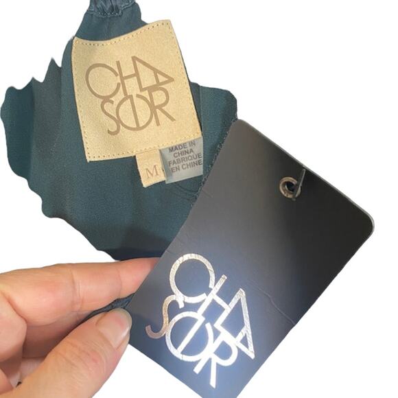 Chaser Emerald Green Cold Shoulder Slit Sleeves Dress Women SZ M - Picture 9 of 10